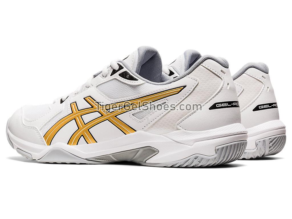 Asics GEL-ROCKET 10 White/Pure Gold 1071A054-103 Mens Volleyball Shoes