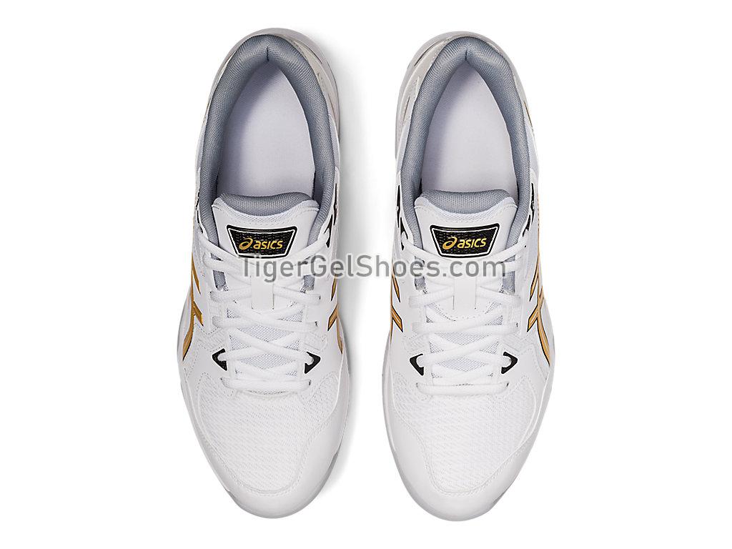 Asics GEL-ROCKET 10 White/Pure Gold 1071A054-103 Mens Volleyball Shoes