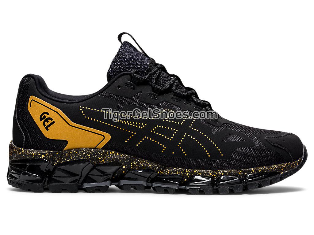 Asics GEL-QUANTUM 360 6 Black/Pure Gold 1201A277-001 GEL Mens Womens Shoes