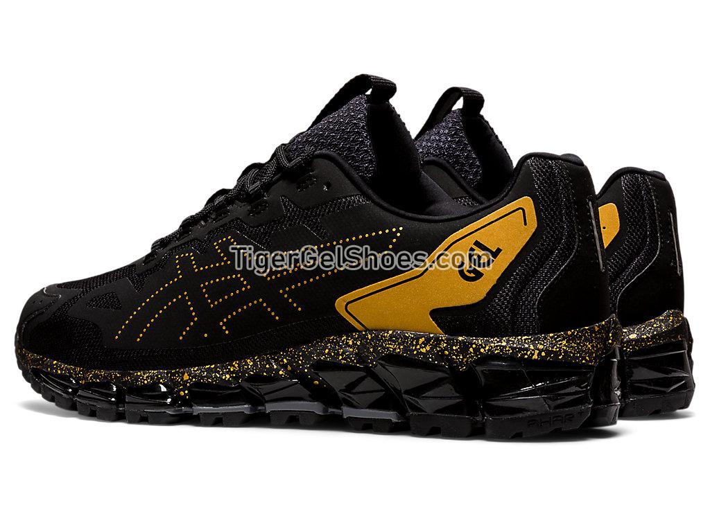 Asics GEL-QUANTUM 360 6 Black/Pure Gold 1201A277-001 GEL Mens Womens Shoes