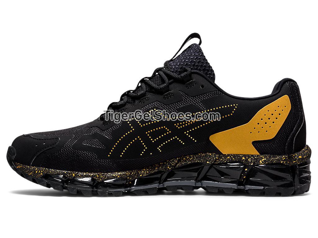 Asics GEL-QUANTUM 360 6 Black/Pure Gold 1201A277-001 GEL Mens Womens Shoes