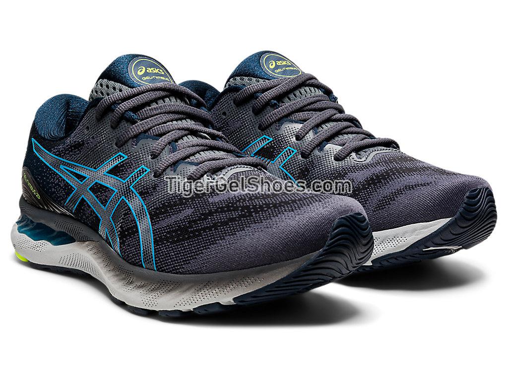 Asics GEL-NIMBUS 23 (4E) Carrier Grey/Digital Aqua 1011B005-020 Mens Running Shoes