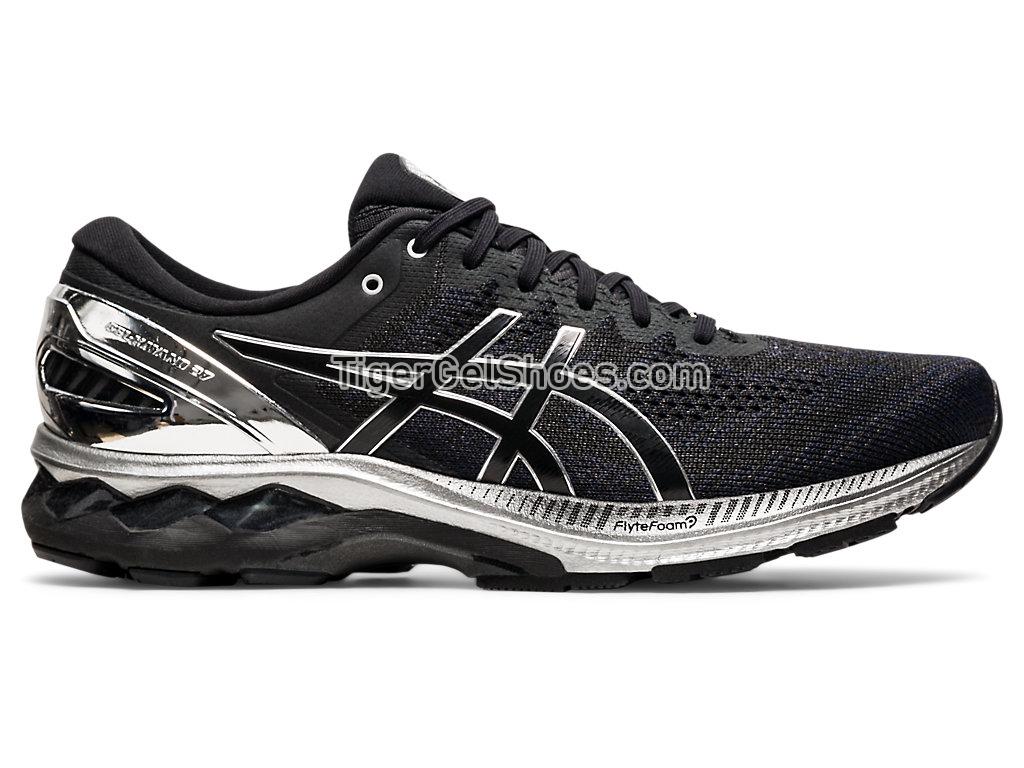 Asics GEl-KAYANO 27 PLATINUM Black/Pure Silver 1011B158-001 Mens Running Shoes