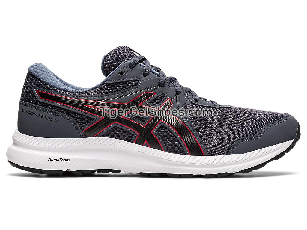Asics GEL-CONTEND 7 Carrier Grey/Classic Red 1011B040-020 Mens Running Shoes