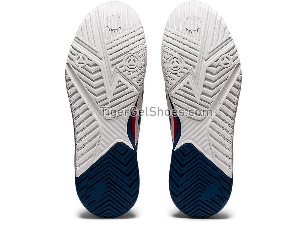 Asics GEL-RESOLUTION 8 (2E) White/Mako Blue 1041A113-103 Mens Tennis Shoes