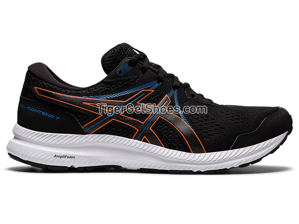 Asics GEL-CONTEND 7 Black/Marigold Orange 1011B040-004 Mens Running Shoes