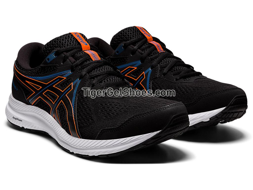 Asics GEL-CONTEND 7 Black/Marigold Orange 1011B040-004 Mens Running Shoes