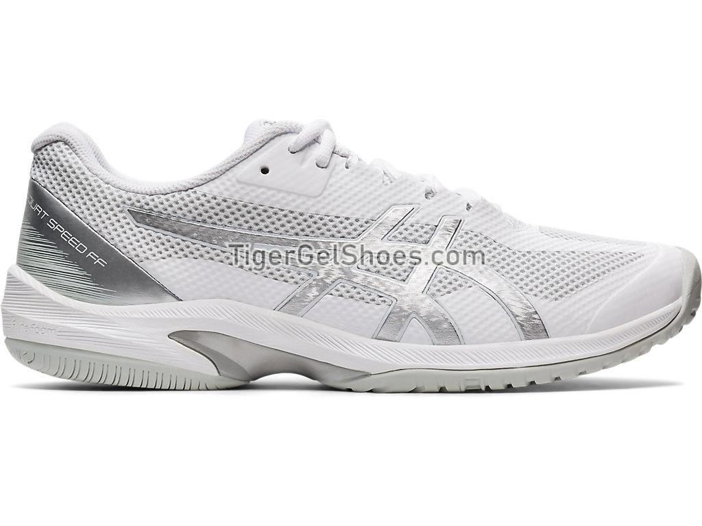 Asics Court Speed FF White/Pure Silver 1041A092-102 Mens Tennis Shoes