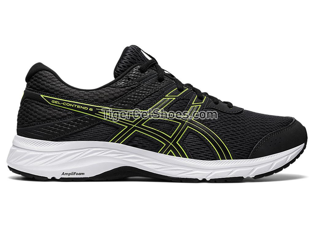 Asics GEL-CONTEND 6 Graphite Grey/Lime Zest 1011A667-022 Mens Running Shoes