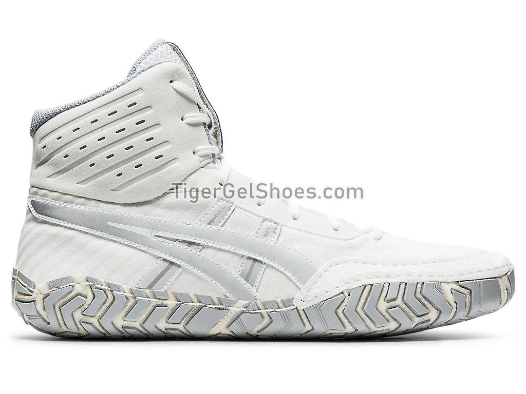 Asics Aggressor 4 White/Pure Silver 1081A001-102 Mens Wrestling Shoes