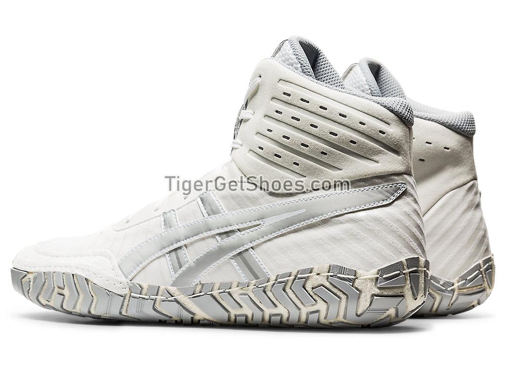Asics Aggressor 4 White/Pure Silver 1081A001-102 Mens Wrestling Shoes