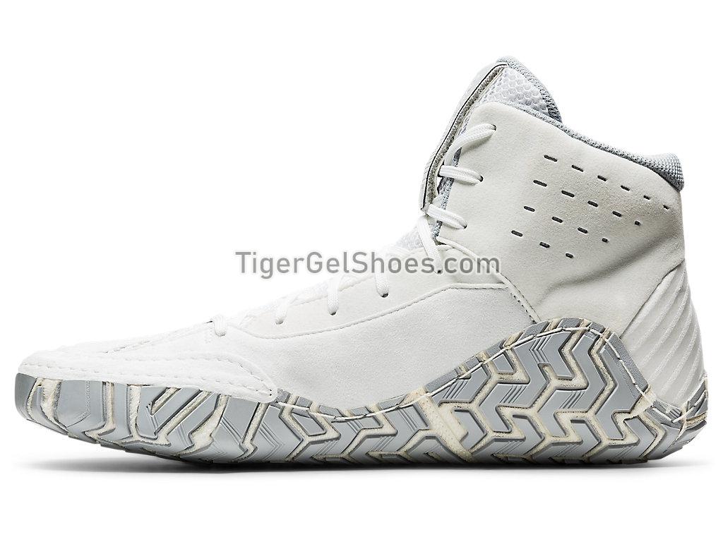 Asics Aggressor 4 White/Pure Silver 1081A001-102 Mens Wrestling Shoes