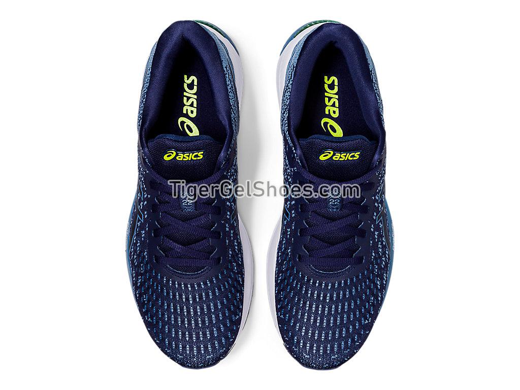 Asics GEL-CUMULUS 22 KNIT Peacoat/Grey Floss 1011A861-400 Mens Running Shoes