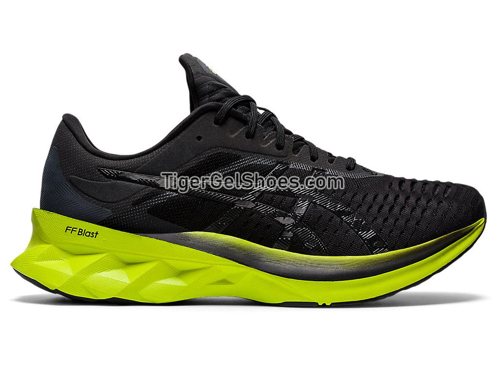 Asics NOVABLAST Black/Lime Zest 1011A681-003 Mens Running Shoes