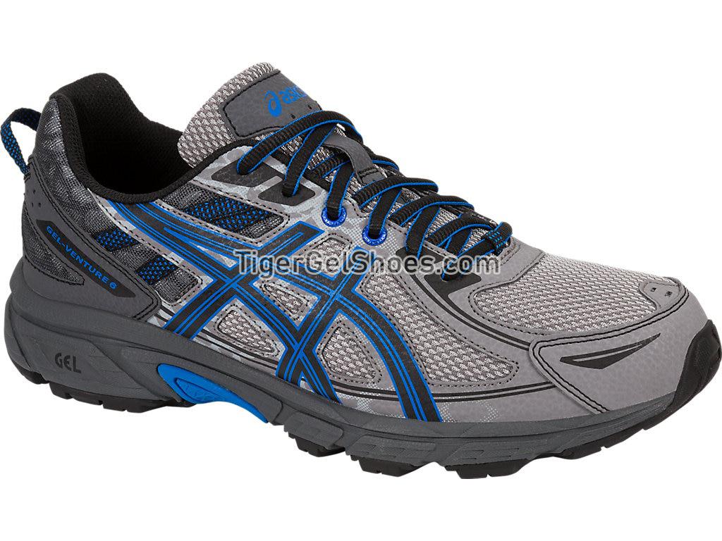 Asics GEL-Venture 6 Aluminum/Black/Directoire Blue T7G1N-9690 Mens Trail Running Shoes