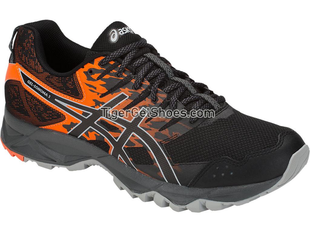 Asics GEL-Sonoma 3 Black/Shocking Orange T724N-001 Mens Trail Running Shoes