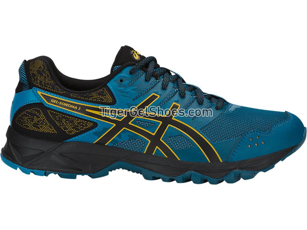 Asics GEL-Sonoma 3 Ink Blue/Black/Lemon Curry T724N-4590 Mens Trail Running Shoes