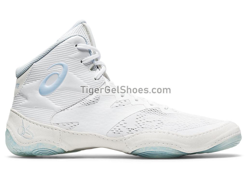 Asics JB ELITE IV White/Soft Sky 1081A016-100 Mens Wrestling Shoes
