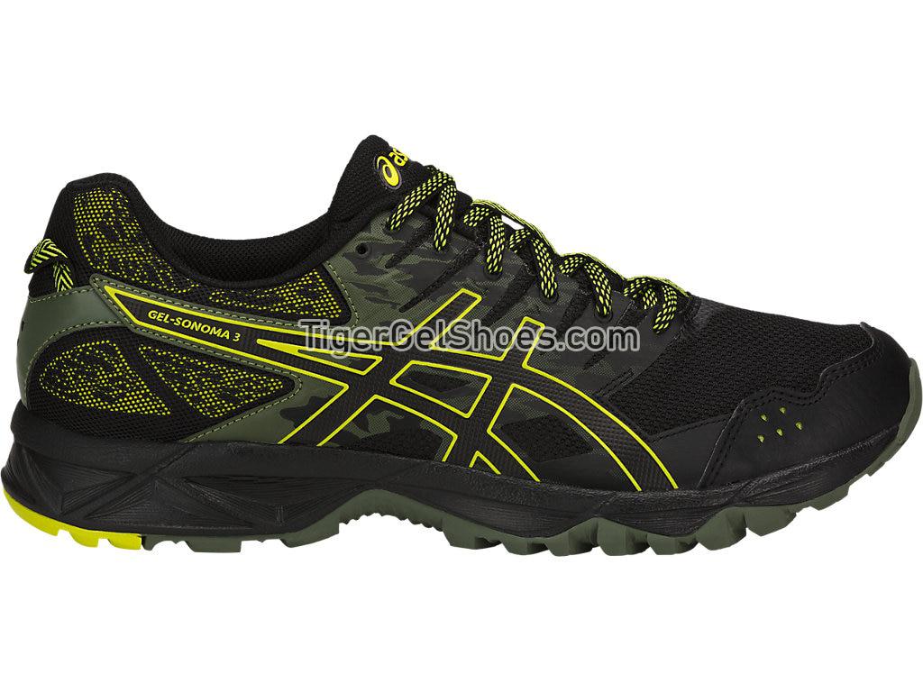 Asics GEL-Sonoma 3 Black/Sulphur Spring/Black T724N-9089 Mens Trail Running Shoes
