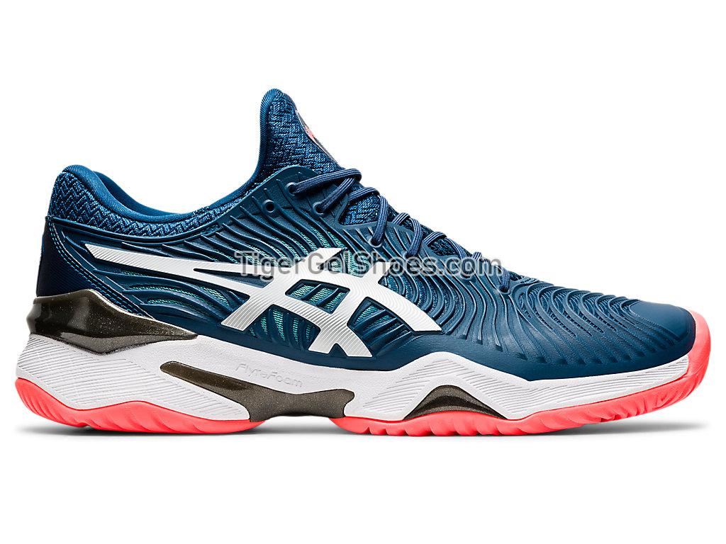 Asics COURT FF 2 Mako Blue/White 1041A083-400 Mens Tennis Shoes