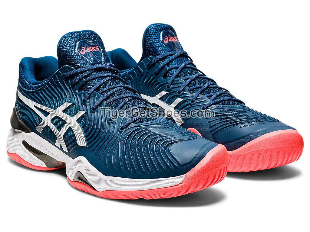 Asics COURT FF 2 Mako Blue/White 1041A083-400 Mens Tennis Shoes