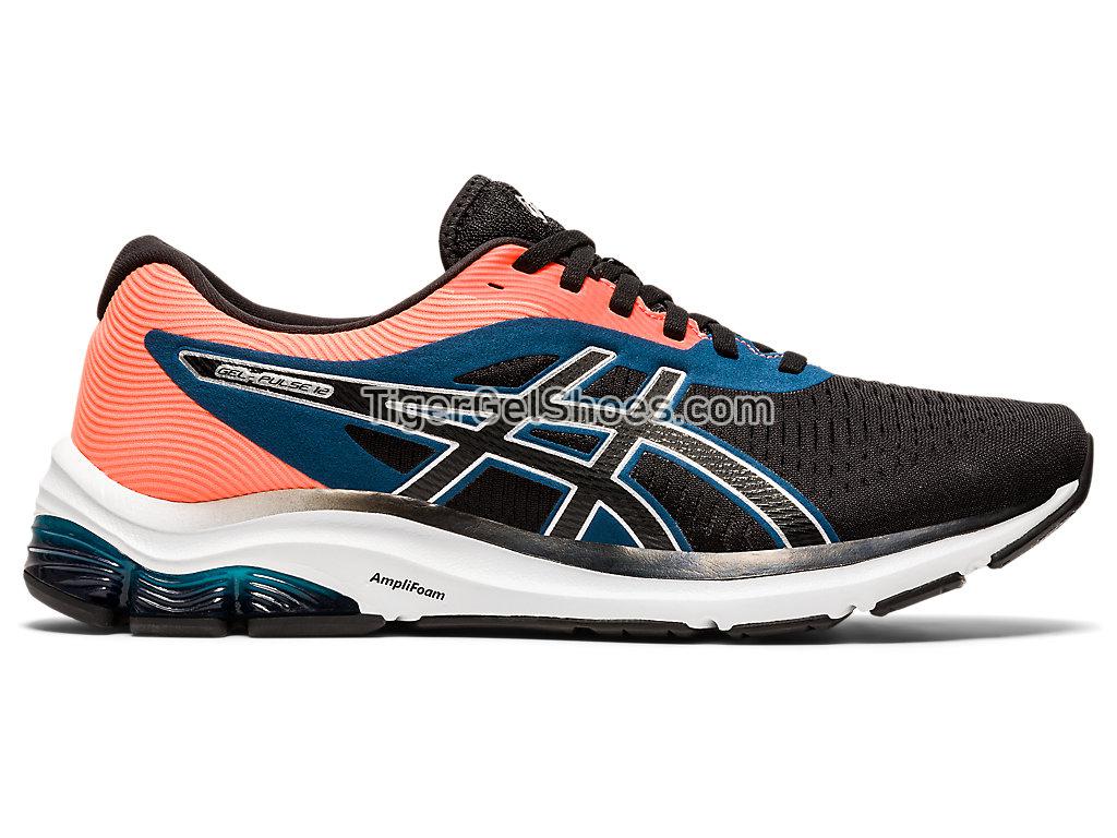 Asics GEL-PULSE 12 Black/Pure Silver 1011A844-003 Mens Running Shoes