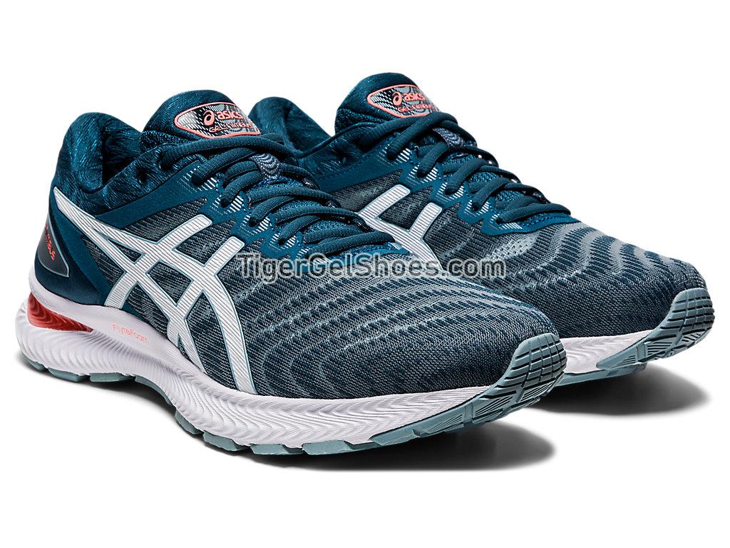 Asics GEL-NIMBUS 22 Light Steel/Magnetic Blue 1011A680-404 Mens Running Shoes