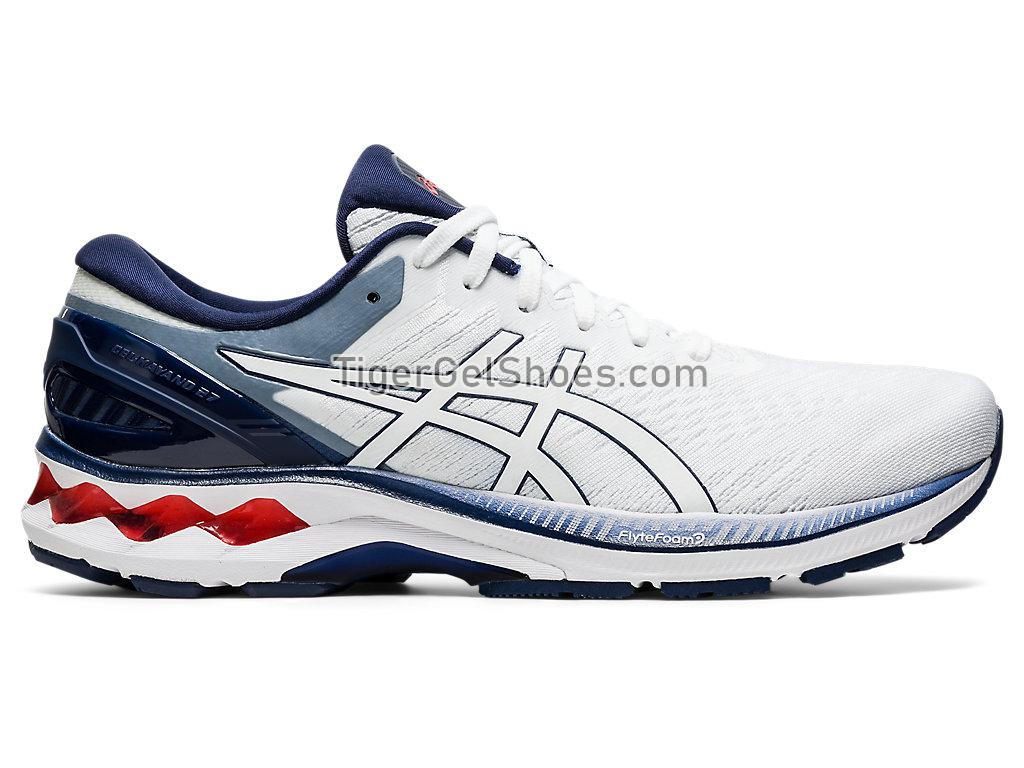 Asics GEL-KAYANO 27 White/Peacoat 1011A767-100 Mens Running Shoes