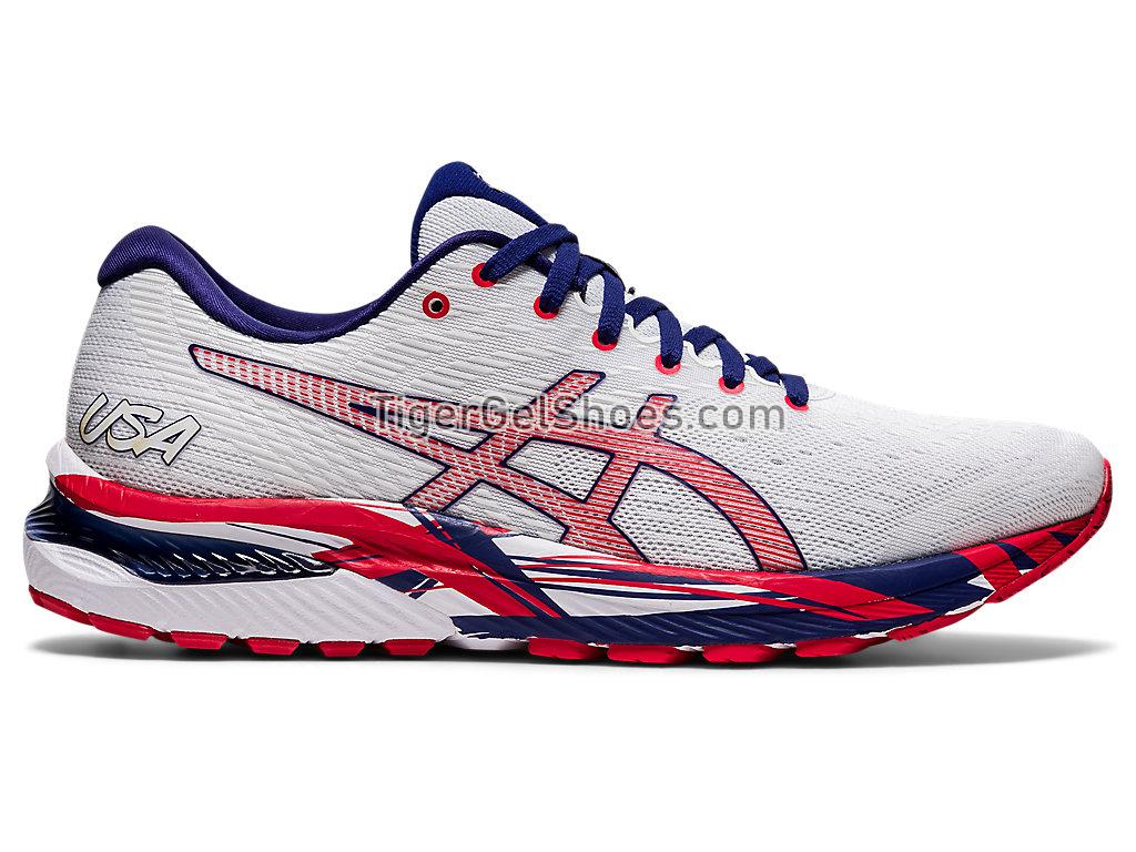 Asics GEL-CUMULUS 22 White/Classic Red 1011B107-100 Mens Running Shoes