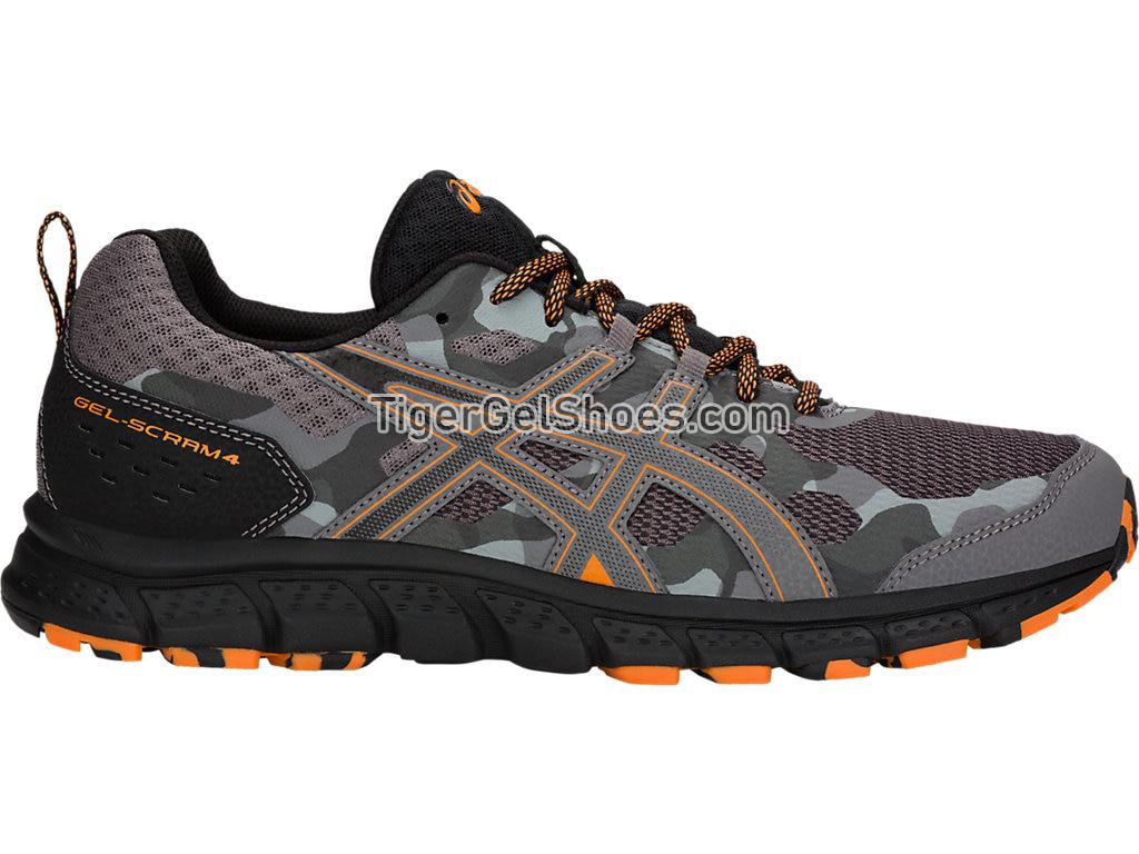 Asics GEL-Scram 4 (4E) Carbon/Lava Orange 1011A187-020 Mens Trail Running Shoes