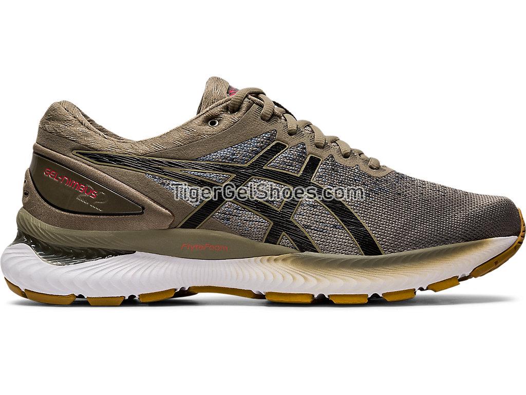 Asics GEL-NIMBUS 22 Knit Mink/Black 1011A794-021 Mens Running Shoes