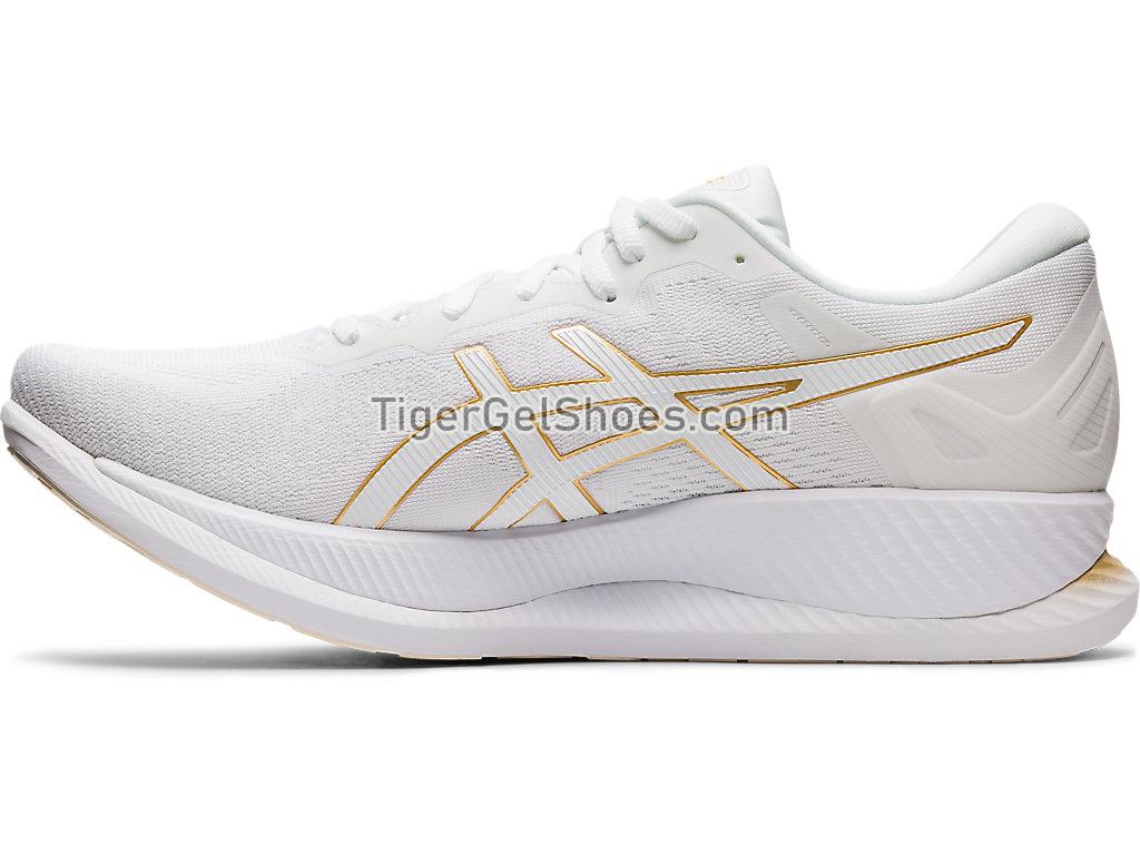 Asics GLIDERIDE White/Pure Gold 1011A817-100 Mens Running Shoes