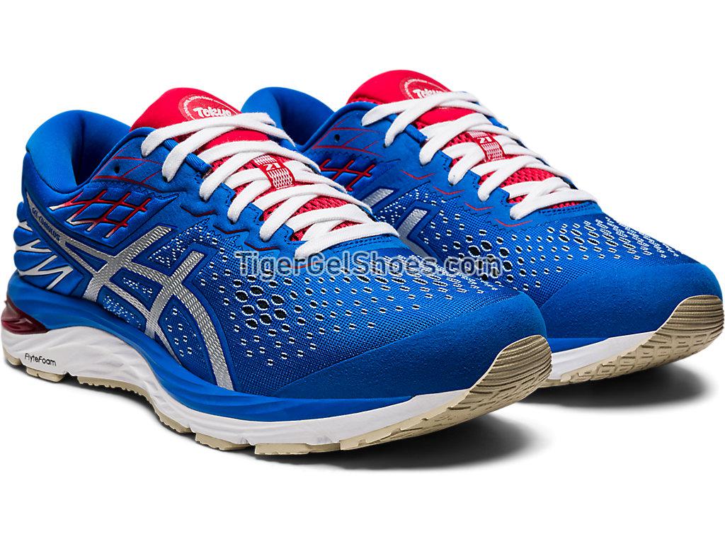 Asics GEL-Cumulus 21 Retro Tokyo Electric Blue/White 1011A787-400 Mens Running Shoes