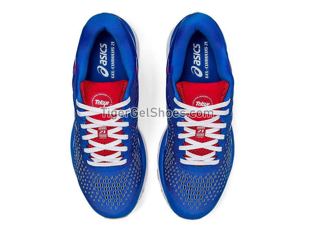 Asics GEL-Cumulus 21 Retro Tokyo Electric Blue/White 1011A787-400 Mens Running Shoes