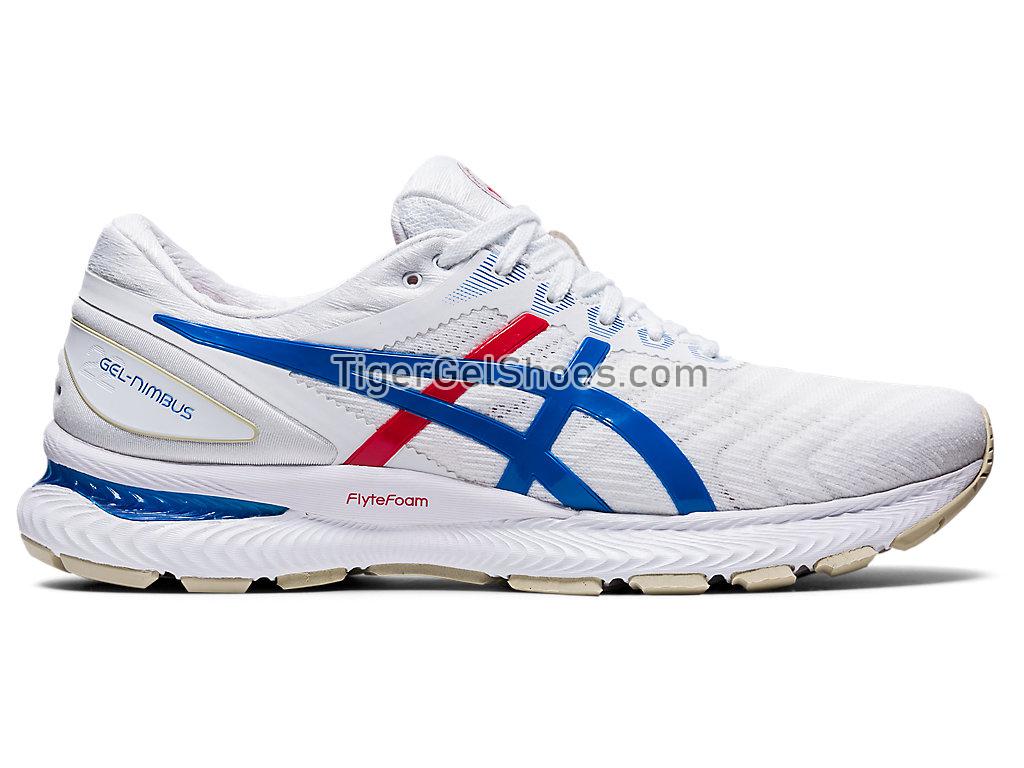 Asics GEL-Nimbus 22 Retro Tokyo White/Electric Blue 1011A780-100 Mens Running Shoes