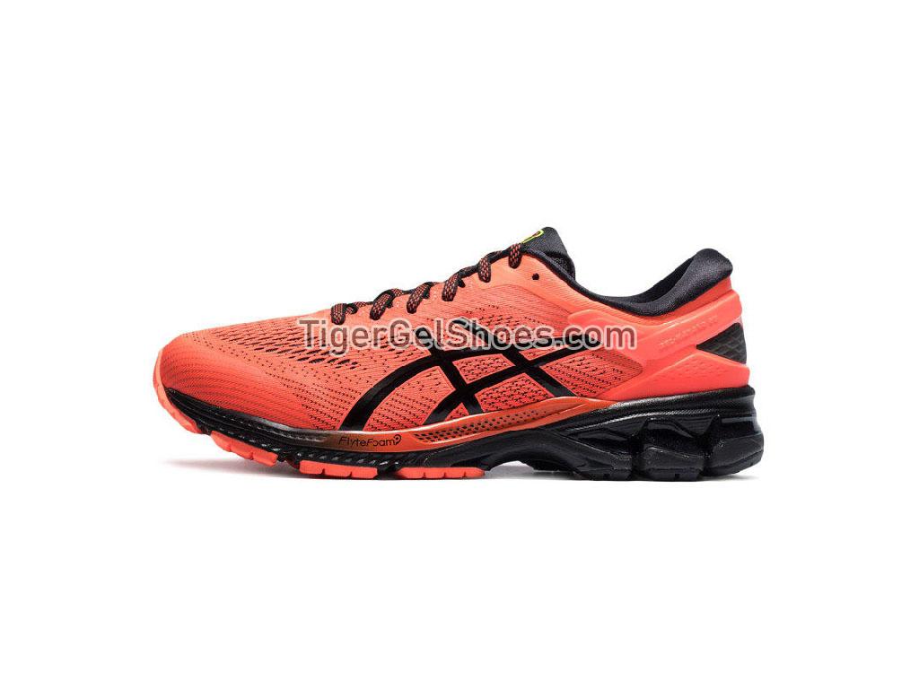 Asics GEL-KAYANO 26 Flash Coral/Orange/Black 1011A536-700 Mens Running Shoes