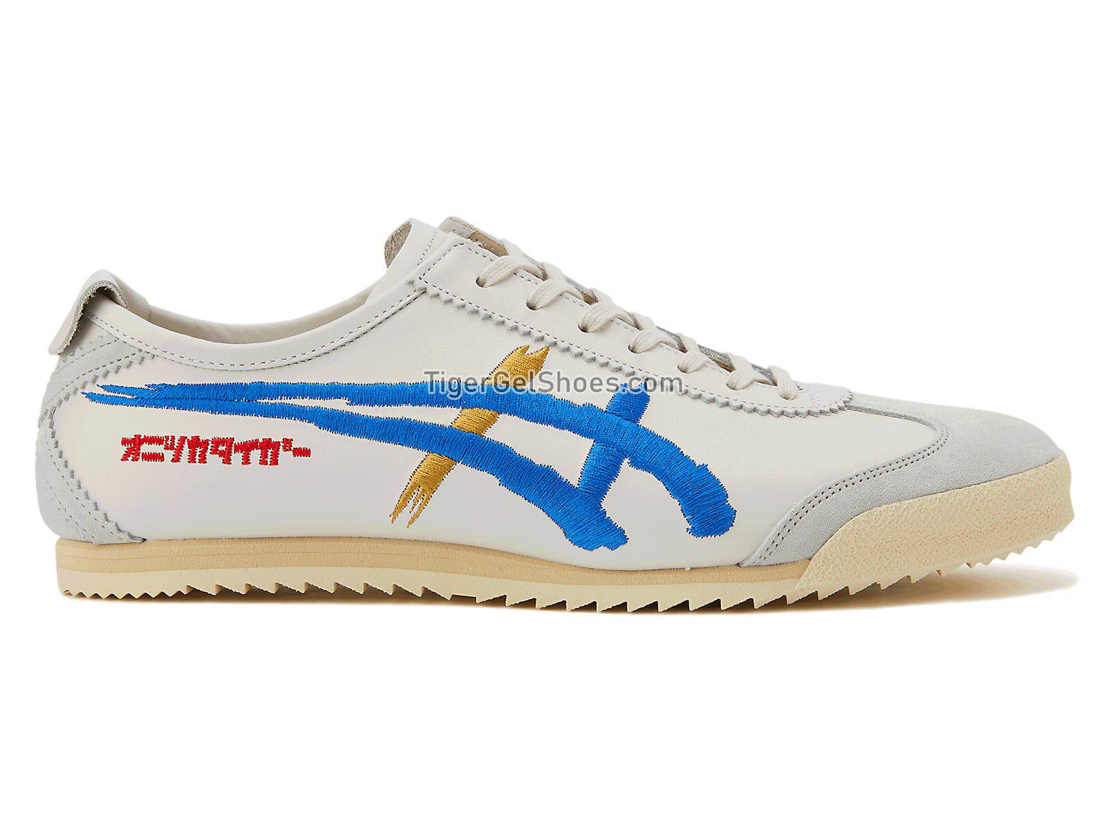 Onitsuka Tiger Mexico 66 Deluxe White/Directoire Blue/Gold 1181A119-101 Mens Womens Shoes