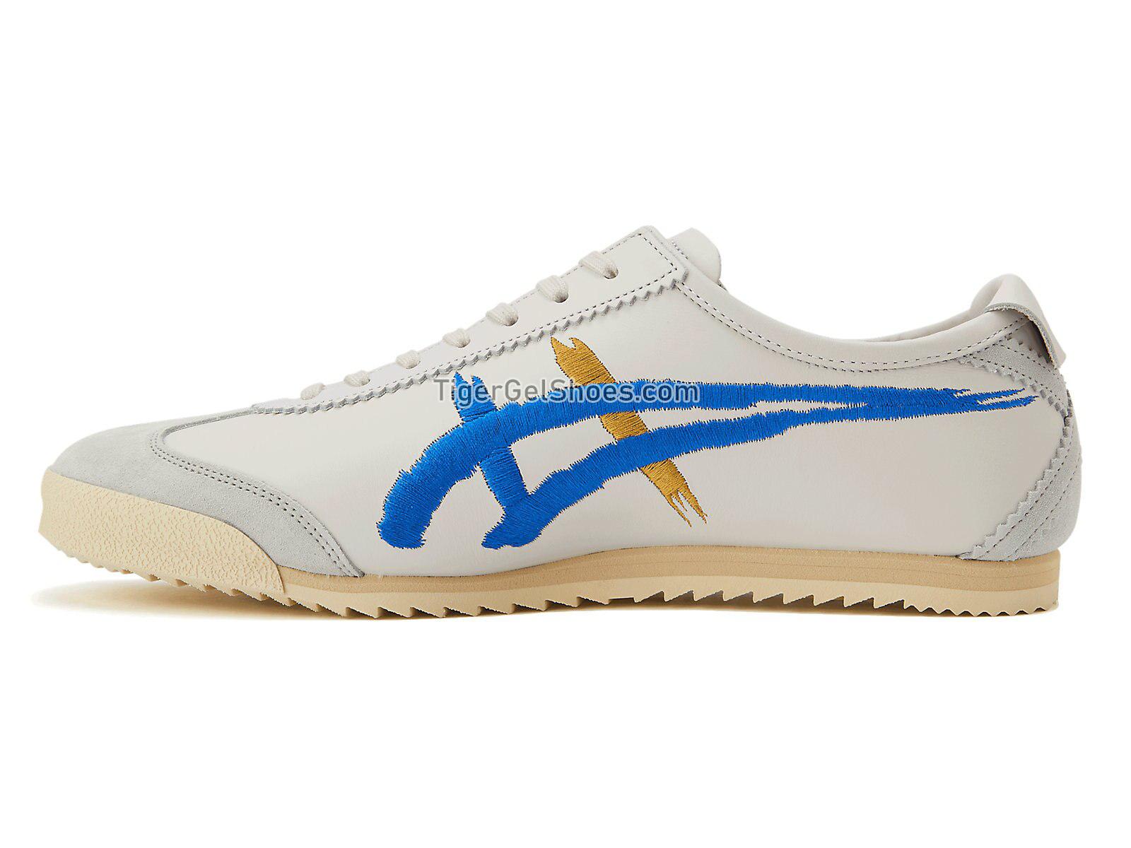 Onitsuka Tiger Mexico 66 Deluxe White/Directoire Blue/Gold 1181A119-101 Mens Womens Shoes