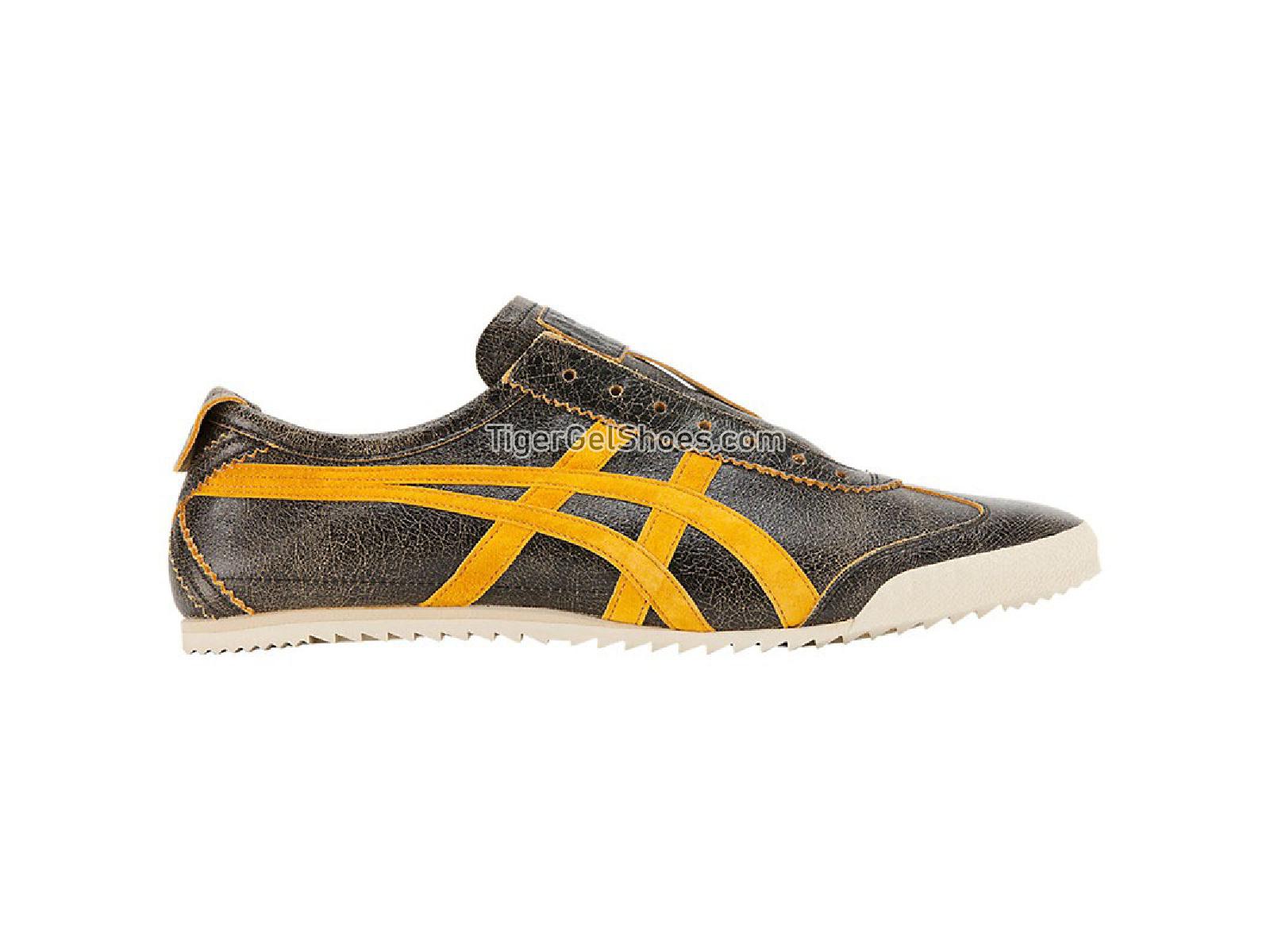 Onitsuka Tiger Mexico 66 SLIP-ON Deluxe Brown/Yellow THL504-5004 Mens Womens Shoes