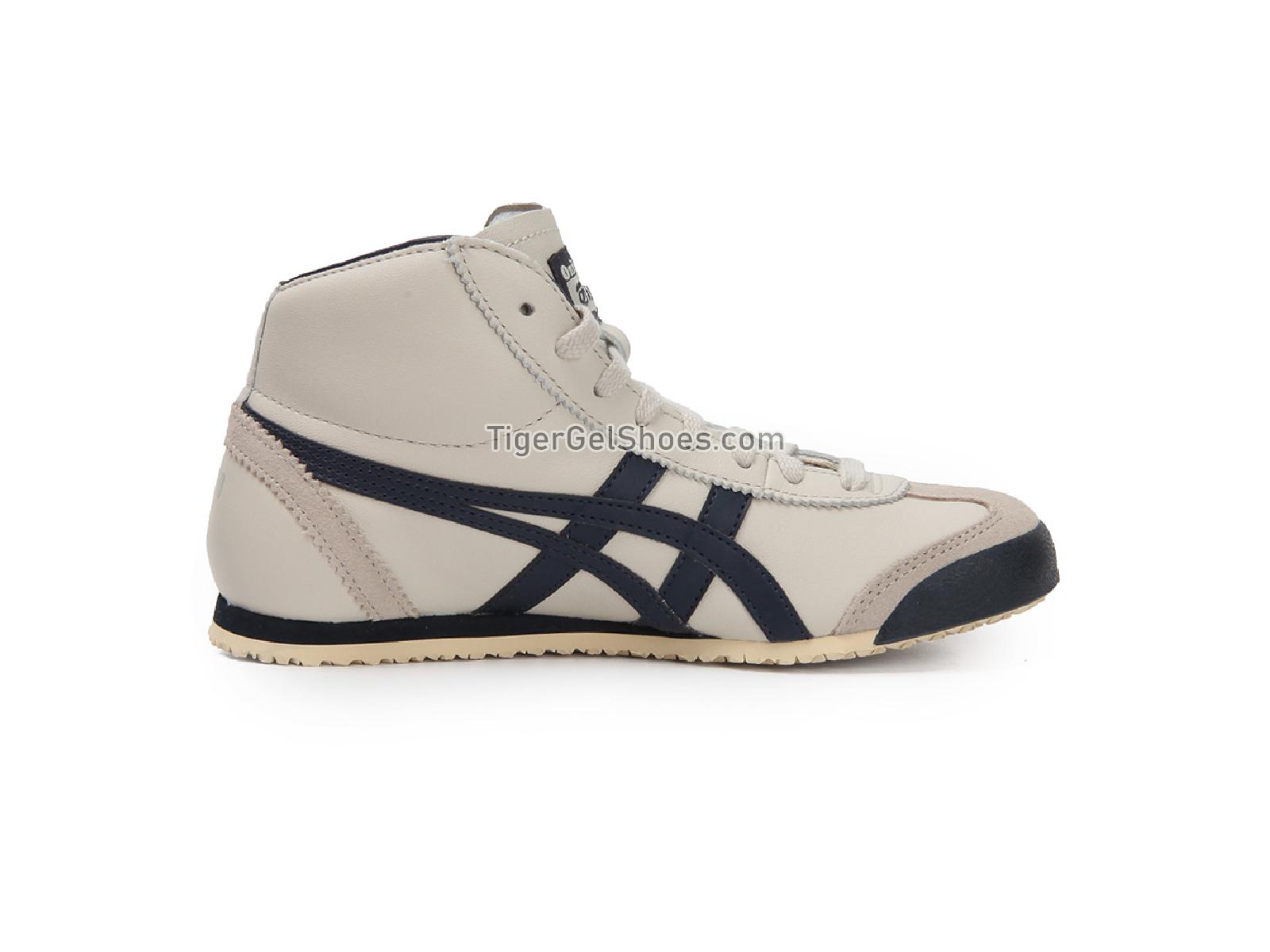 Onitsuka Tiger Mexico 66 Mid-Runner Creamy-White/Navy Blue THL328-1659 Mens Womens Shoes