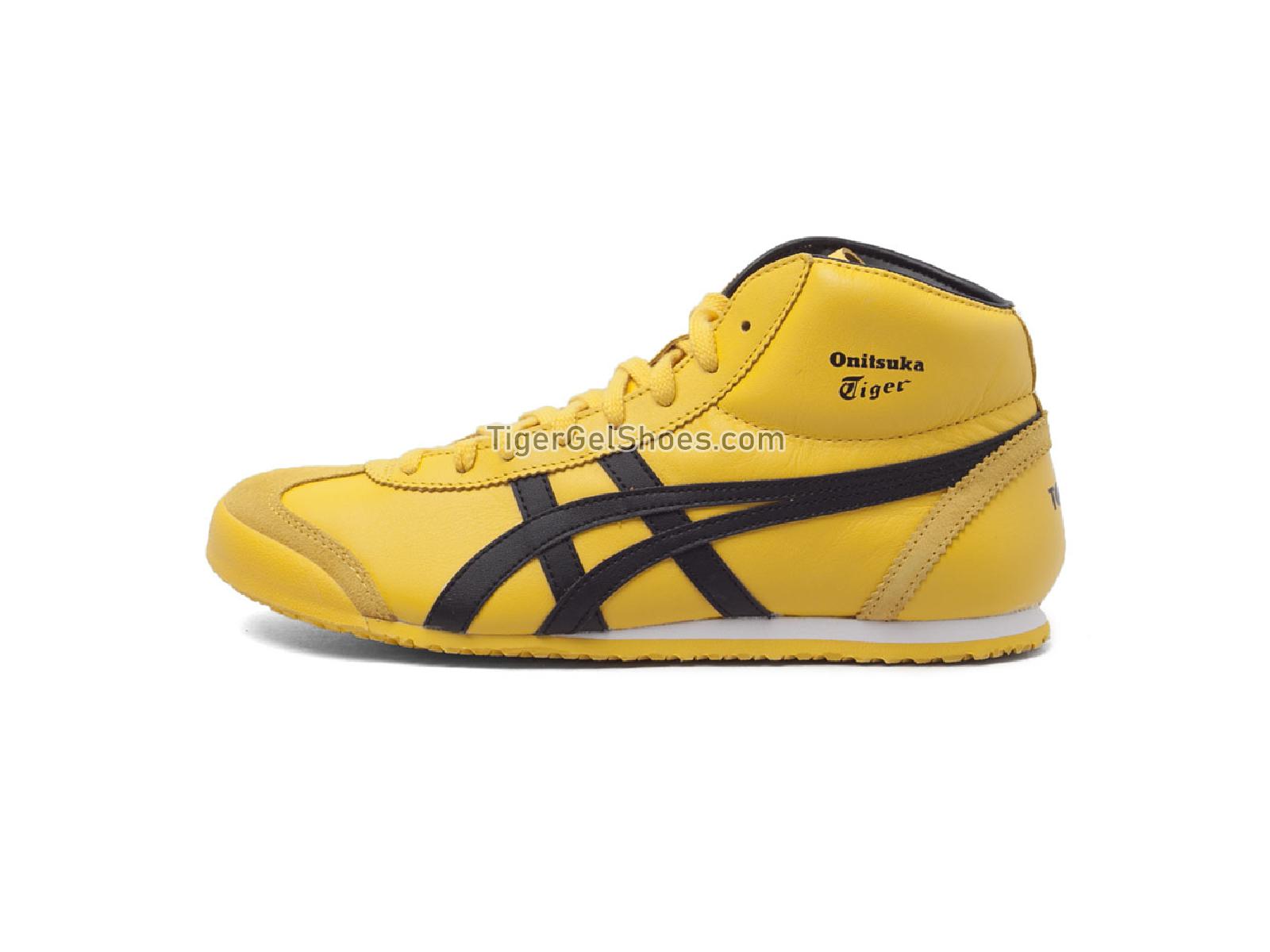 Onitsuka Tiger Mexico 66 Mid-Runner Yellow/Black THL328-049 Mens Womens Shoes