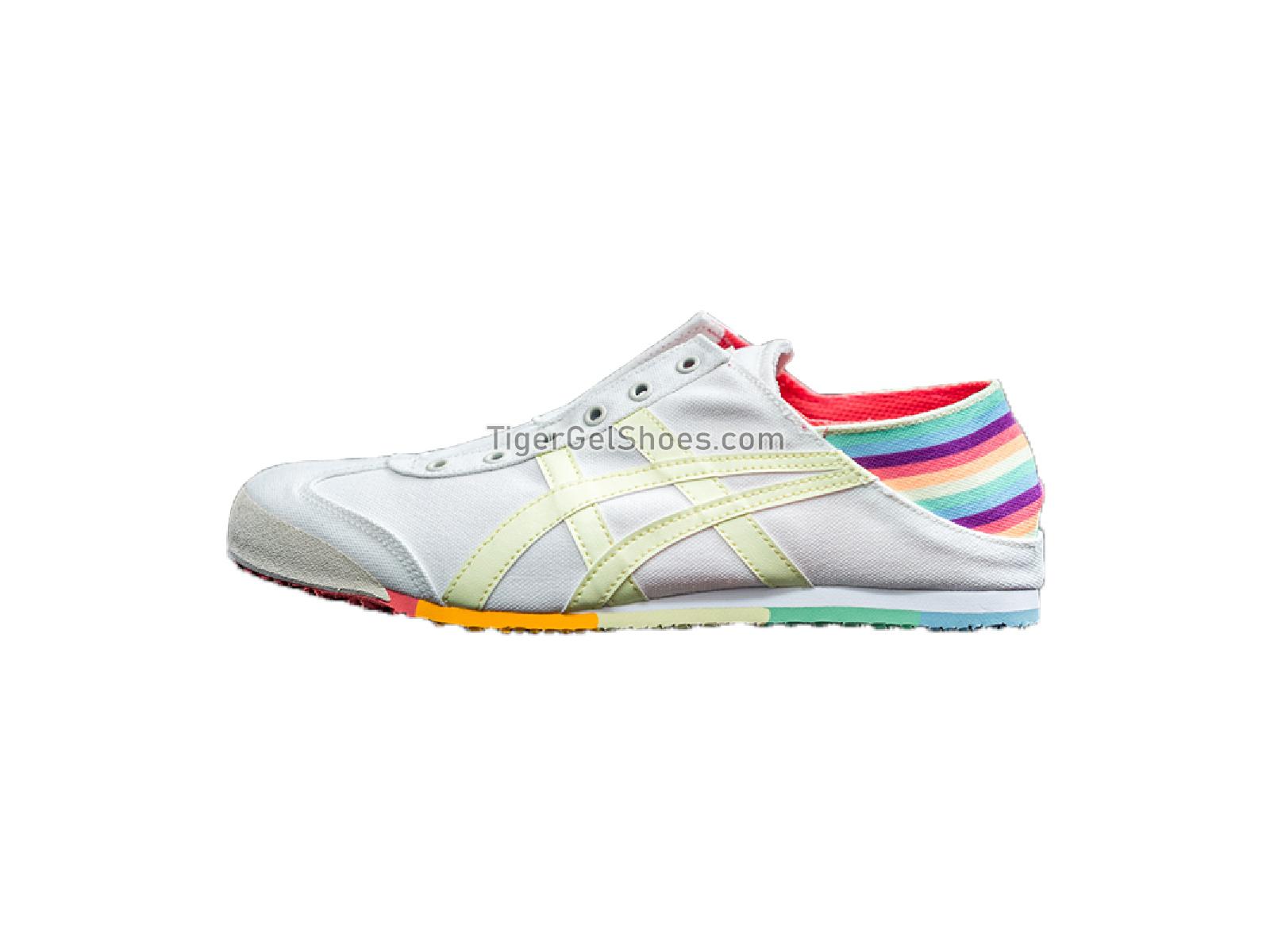 Onitsuka Tiger Mexico 66 PARATY White/Rainbow 1183A502-100 Mens Womens Shoes