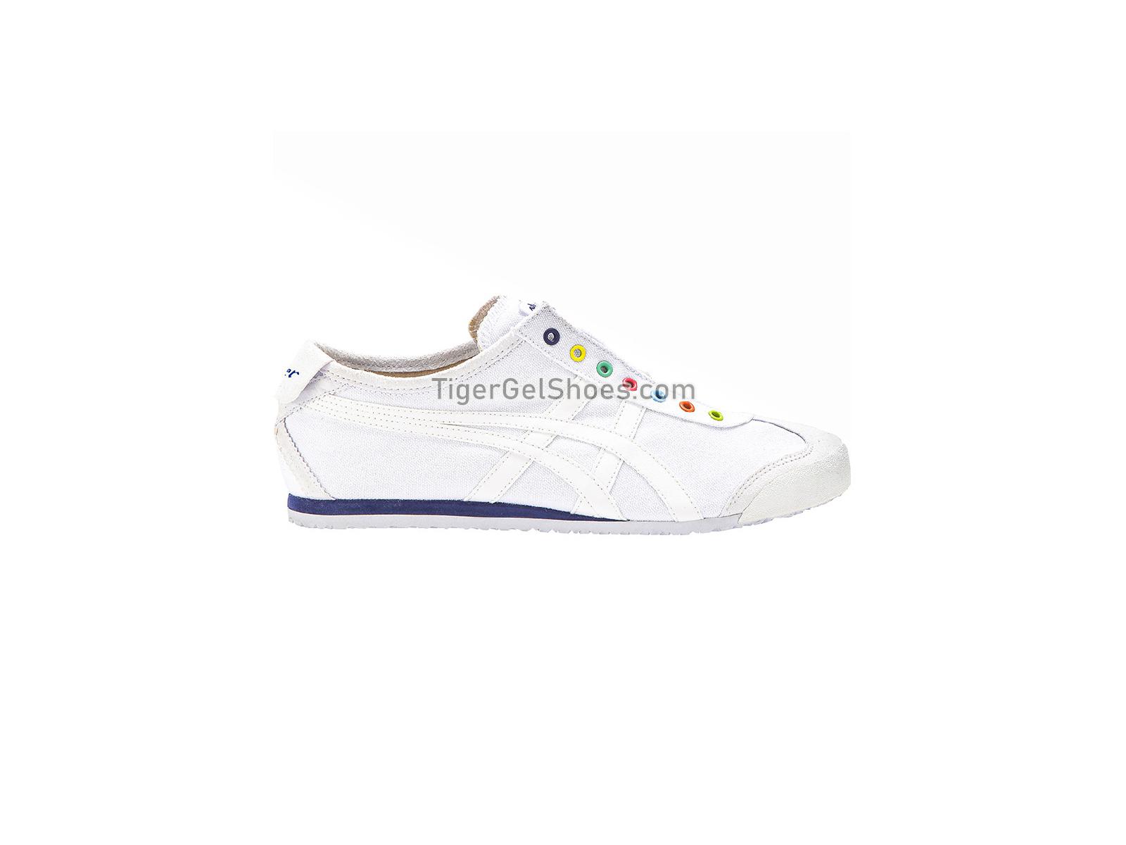 Onitsuka Tiger Mexico 66 SLIP-ON White/Navy Navy 1183A540-101 Mens Womens Shoes