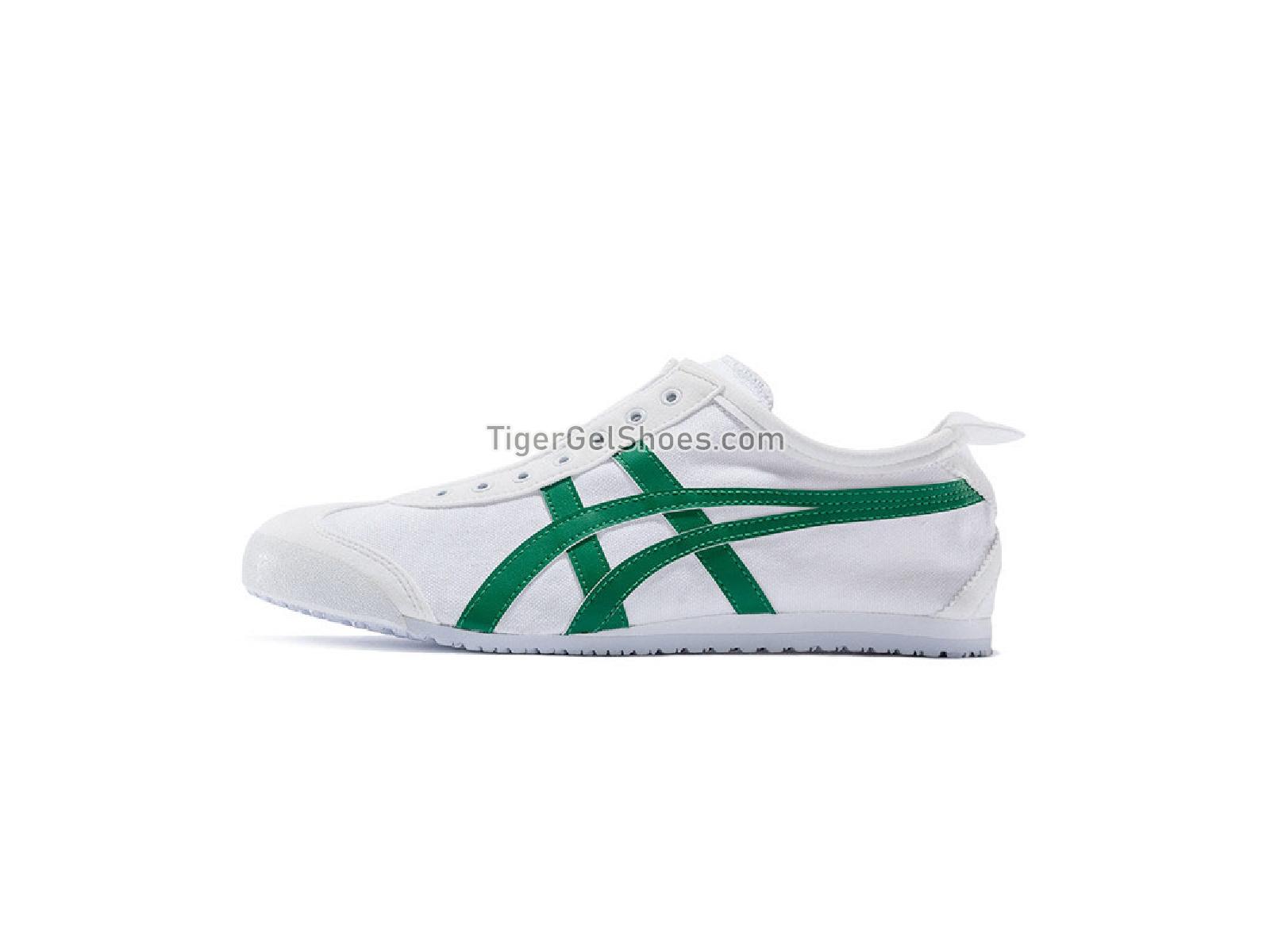 Onitsuka Tiger Mexico 66 SLIP-ON WHITE/GREEN GREEN D342Q-0184 Mens Womens Shoes