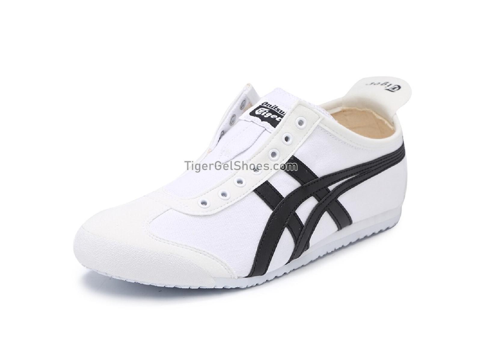 Onitsuka Tiger Mexico 66 SLIP-ON WHITE/BLACK BLACK D342Q-0190 Mens Womens Shoes