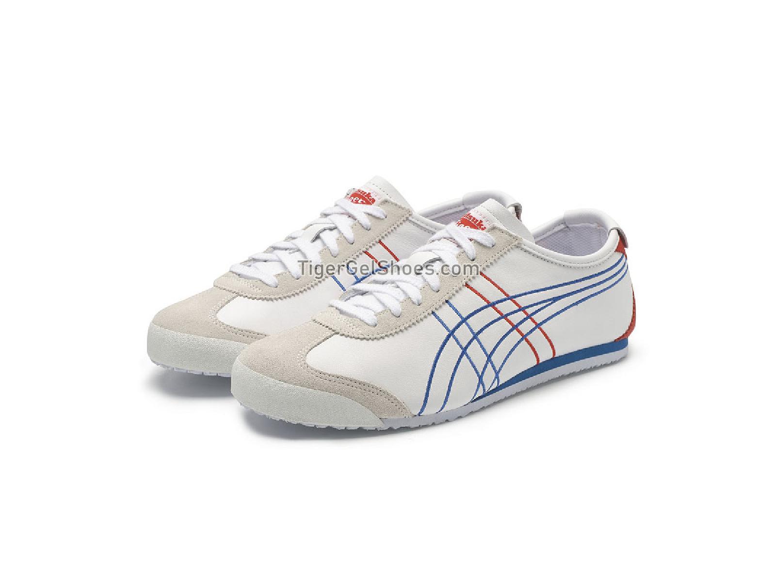 Onitsuka Tiger Mexico 66 White/Red/Blue 1183A650-102 Mens Womens Shoes