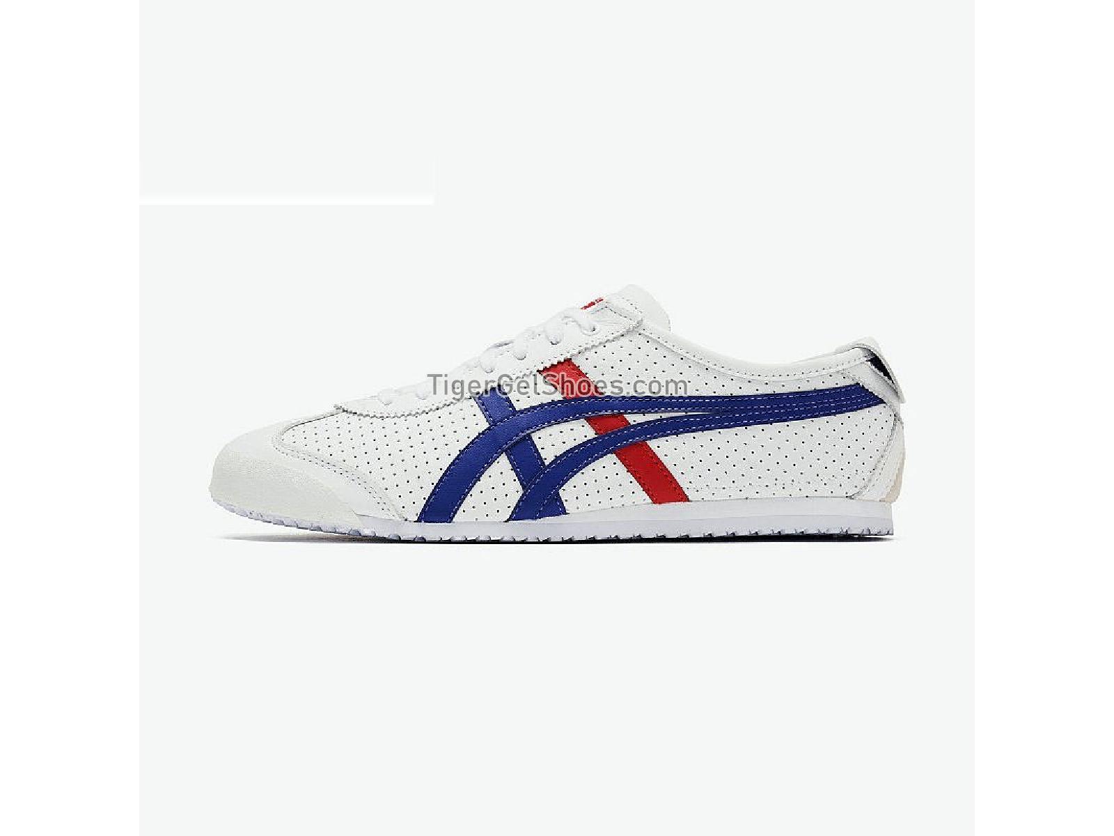 Onitsuka Tiger Mexico 66 WHITE/BLUE/RED BLUE RED D4J2K-0142 Mens Womens Shoes