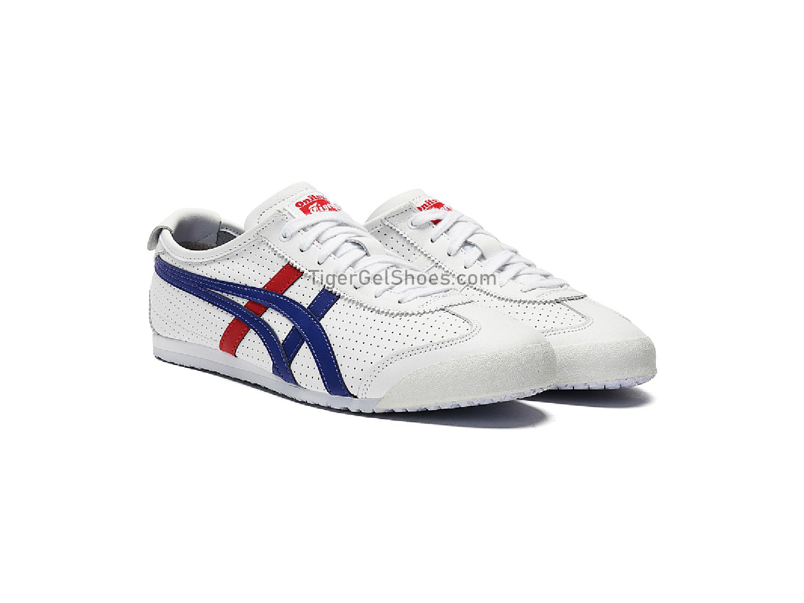Onitsuka Tiger Mexico 66 WHITE/BLUE/RED BLUE RED D4J2K-0142 Mens Womens Shoes