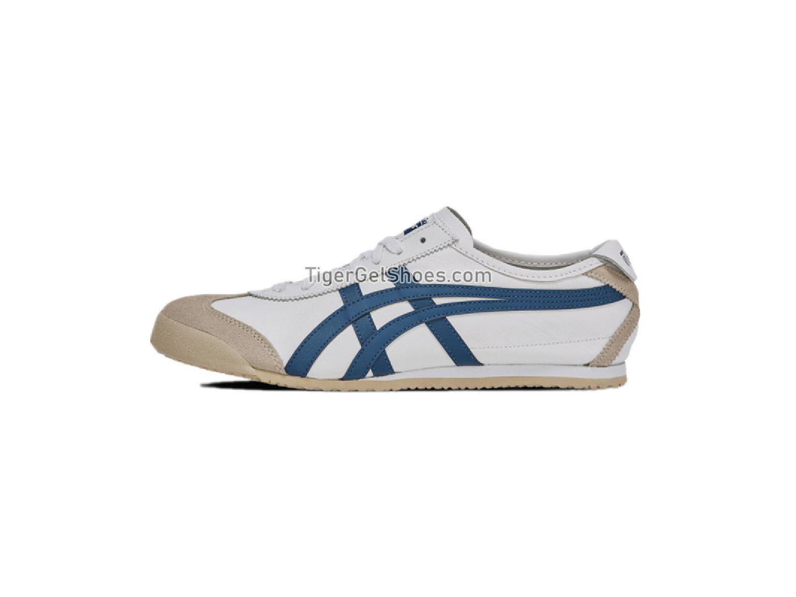 Onitsuka Tiger Mexico 66 WHITE/POSEIDON D4J2L-0158 Mens Womens Shoes