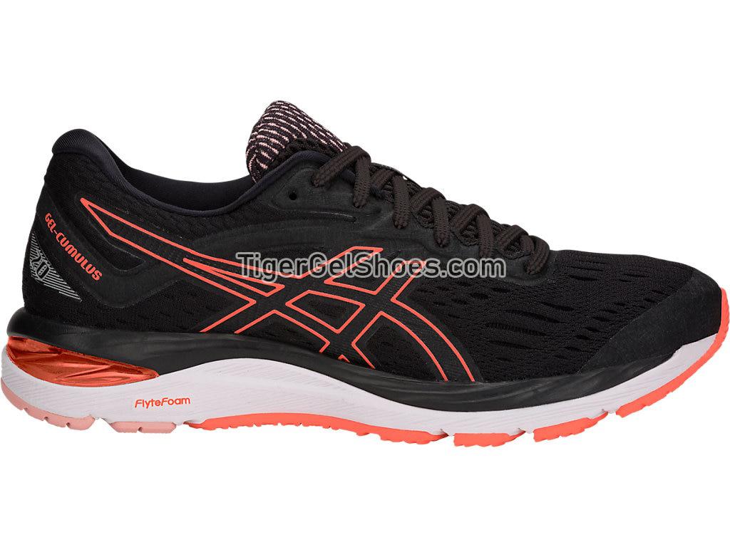Asics GEL-Cumulus 20 Black/Flash Coral 1012A008-002 Womens Running Shoes